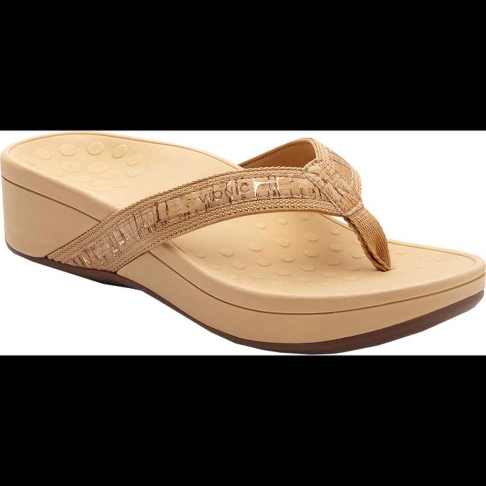 NEW VIONIC HIGH TIDE PLATFORM CORK LEATHER SANDALS